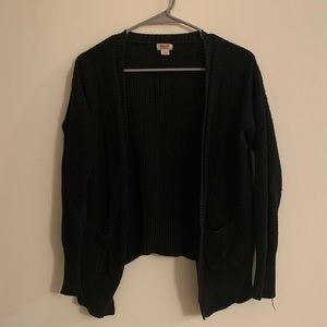 Black Knit Cardigan, Medium